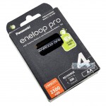 Акумулятори AA Panasonic Eneloop Pro 2600 mAh BK-3HCDE/4BE EcoBox - 4 шт. в картонній екологічній упаковці - Оригінал-Японія
